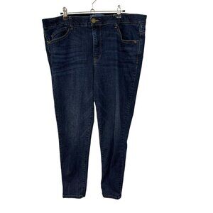 Democracy Jeans Women’s 16 Blue Skinny Ab Technology Stretch Dark Wash Denim